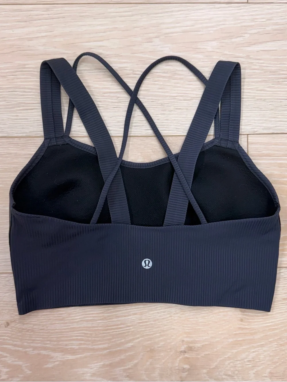 lululemon athletica charcoal Strappy Sports Bra - Supportive Cross-Back